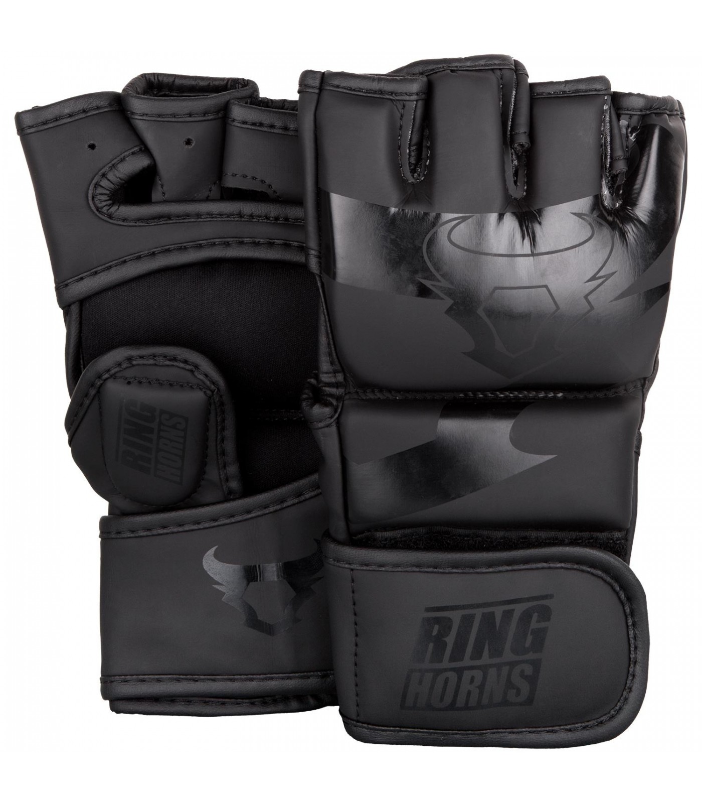 ММА Ръкавици - Ringhorns Charger MMA Gloves - Black/Black​